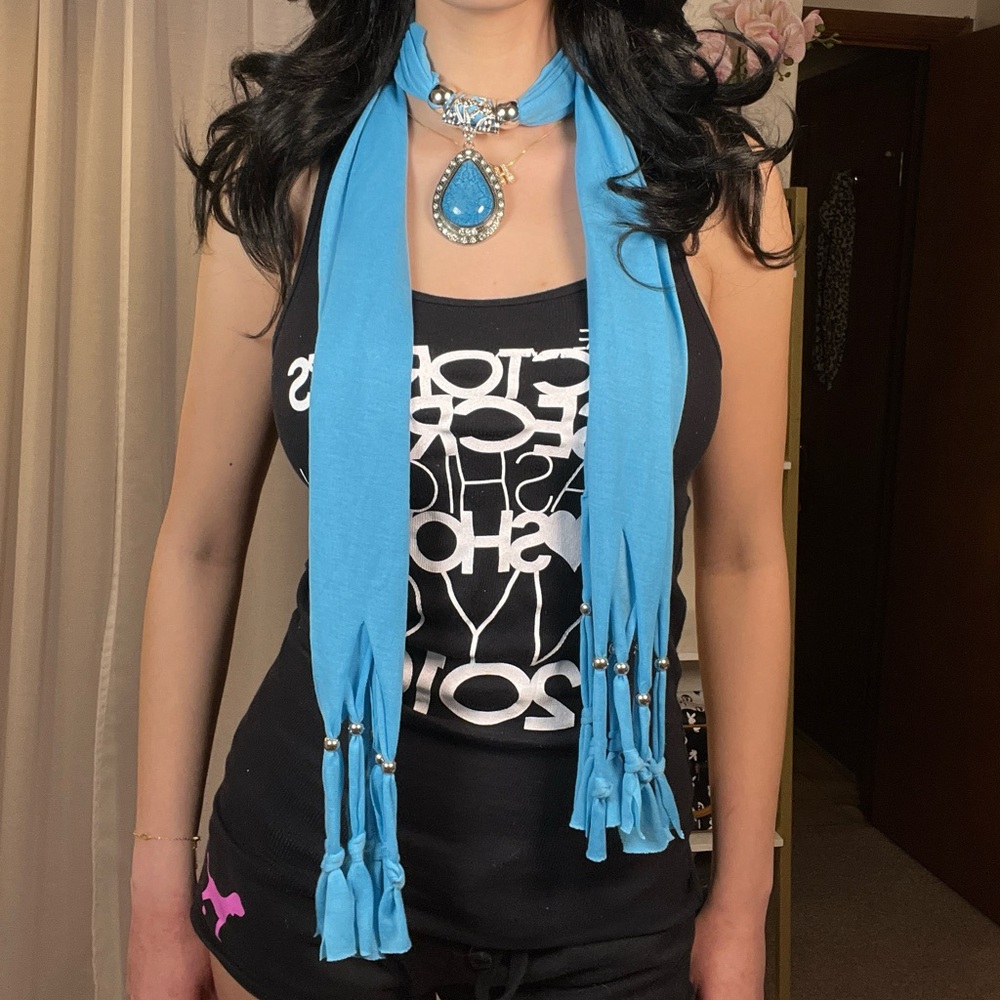 Blue Statement Scarf ♡